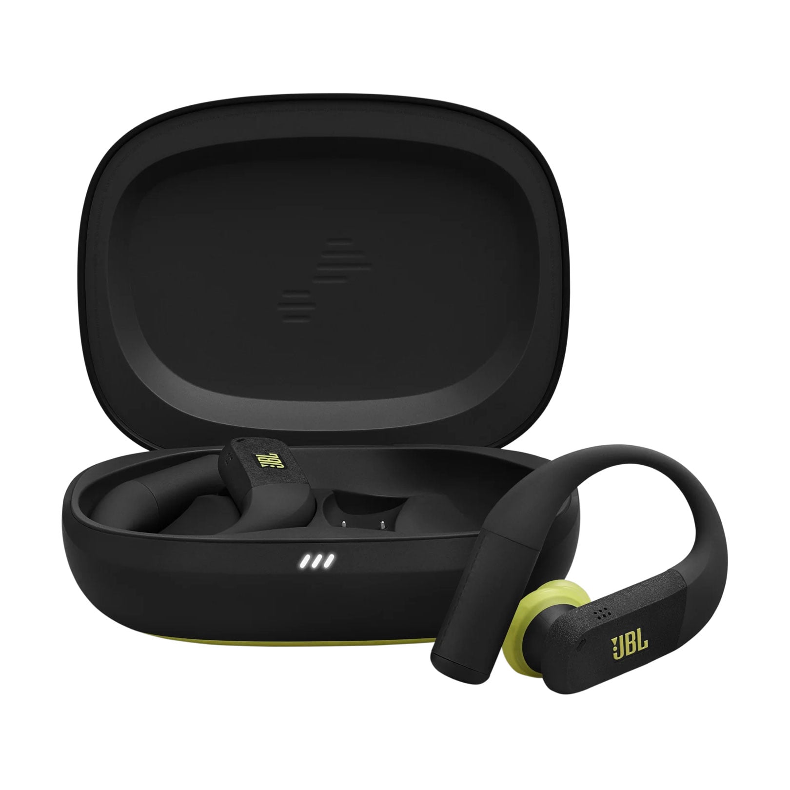 Бездротові навушники вакуумні JBL Endurance Peak 4 чорно-лаймові (JBLENDUPEAK4BLKL)